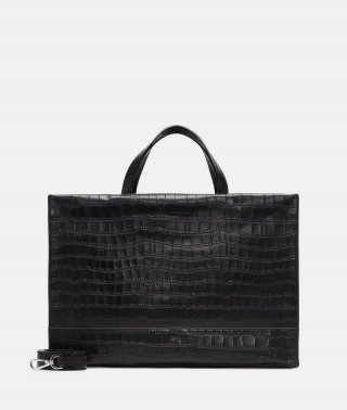 Liebeskind Kroko Lou Satchel L - Schwarz Liebeskind Kroko Lou Satchel L - Schwarz